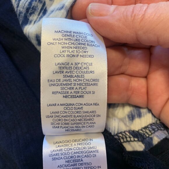 Chaps Sport Ladies Large Blue Cream Pink Teal Thin Long sleeve casual shirt - Picture 4 of 5